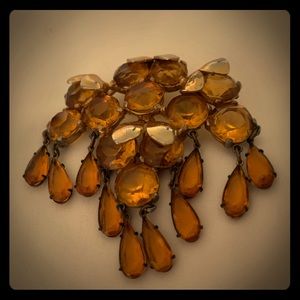 Vintage gold stone pin